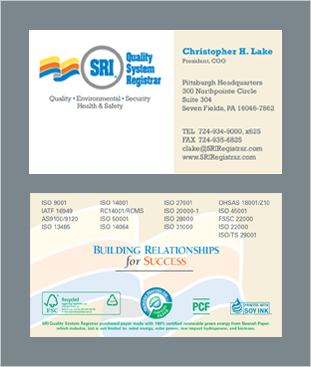 Business Cards Portfolio Example 2 - P Green Design